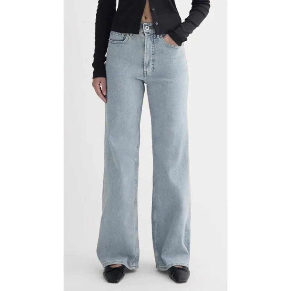 Everlane NWT Way-High Sailor Jean 2.0 Light Indigo Denim 26L Wide Leg High Rise